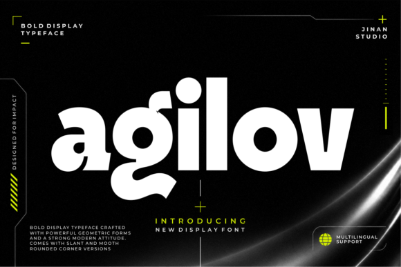 Agilov: A Bold Modern Display Typeface