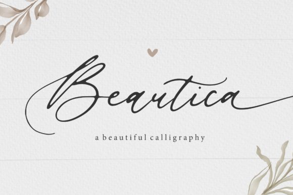 Beautica Beautiful Calligraphy: Elegant Handwritten Font