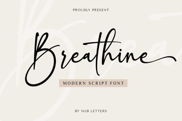Breathine: Elegant Script Font for Creative Projects