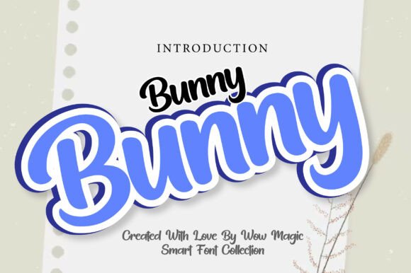 Bunny: A Charming Bold Script Font for Playful Designs