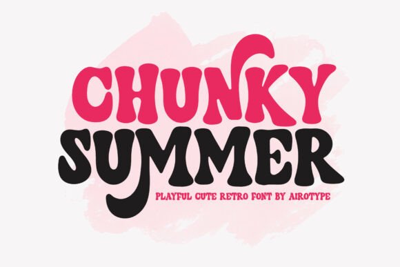 Chunky Summer: A Cute Retro Font with Bouncy Playful Charm
