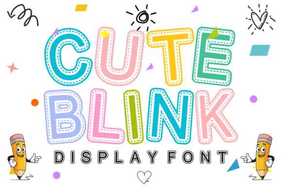 Cute Blink: Adorable Stitched Display Font