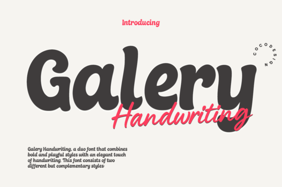 Galery Handwriting: A Bold and Elegant Font Duo