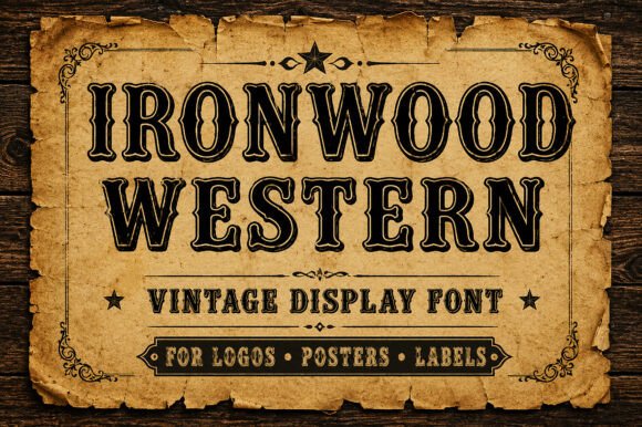 Ironwood Western: The Authentic Wild West Display Font