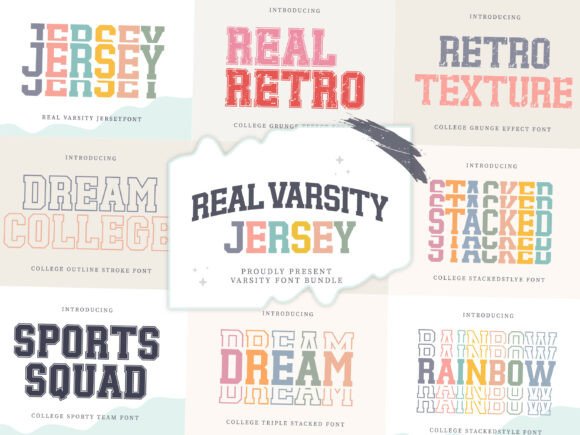 Real Varsity Jersey Bundle: Your Ultimate Collegiate Font Collection