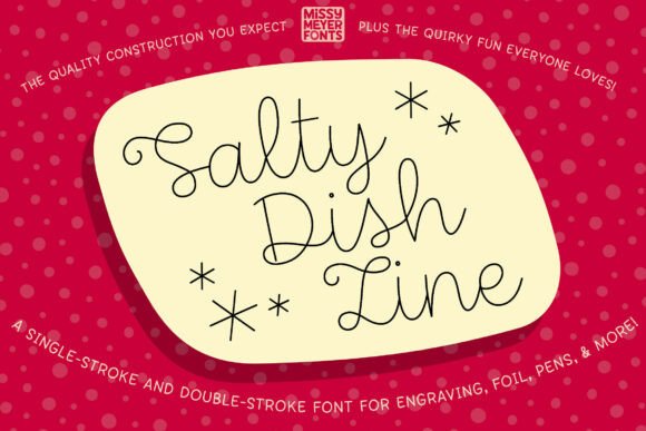 Salty Dish Line: A Handwritten Script Font for Crafting