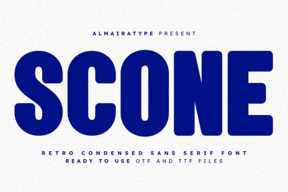 Scone: A Bold Retro Sans Serif for Modern Designs