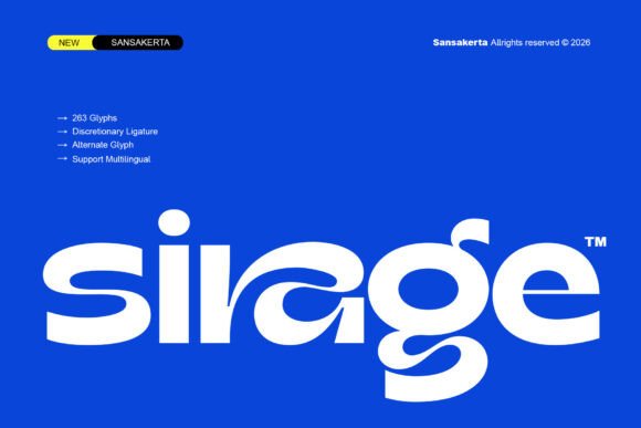 Sirage: A Modern Display Font for Bold Branding