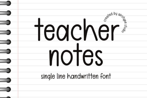 Teacher Notes: A Handwritten Font for Charming Projects