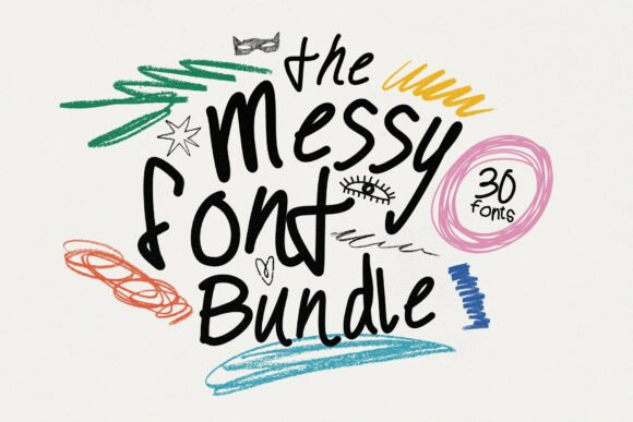 The Messy Type Bundle: Authentic Handcrafted Fonts for Design